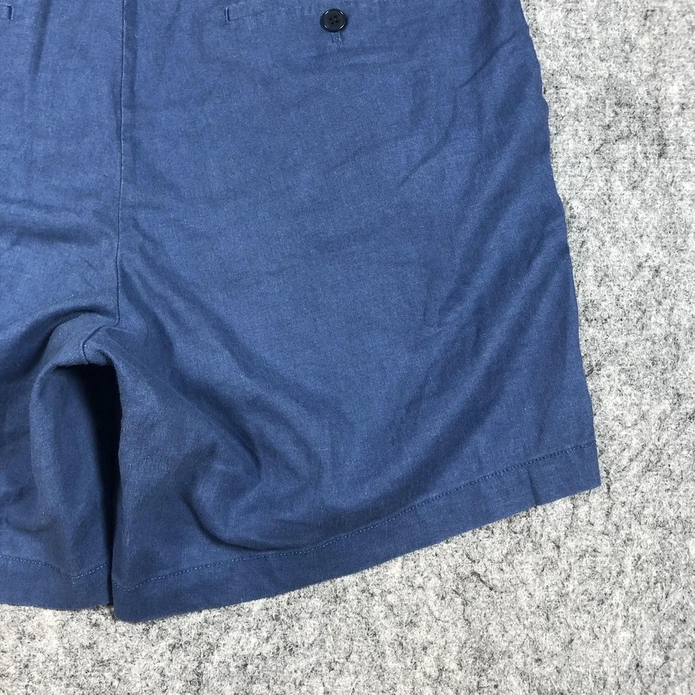 Banana Republic Shorts Mens 40 Blue Linen Blend Chino 7 Inch Casual Summer